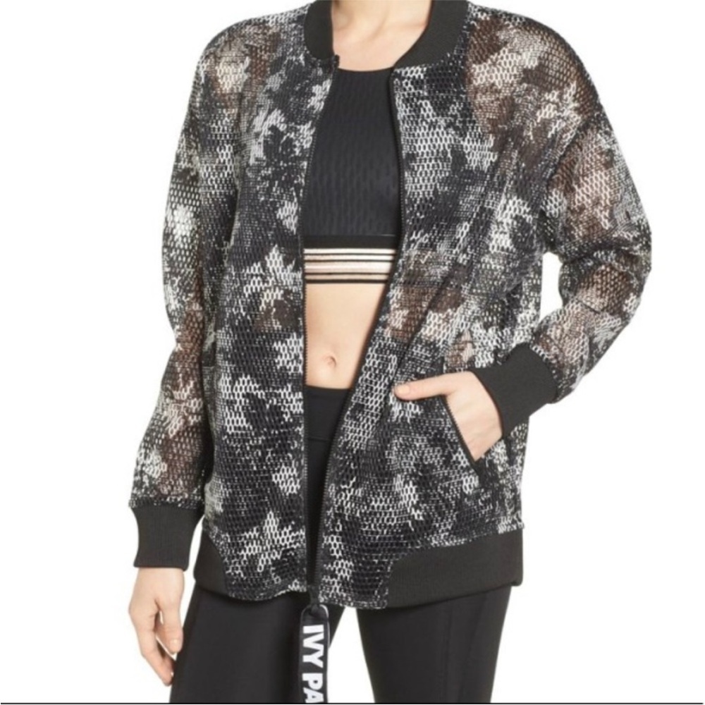 Ivy Park Mesh Floral Bomber Jacket